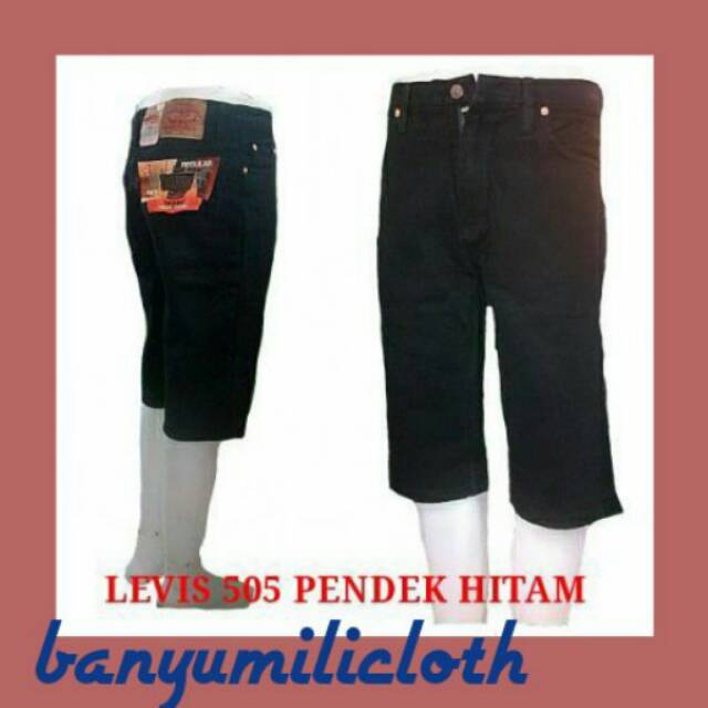 Celana pendek levis cowok hitam size 28-32