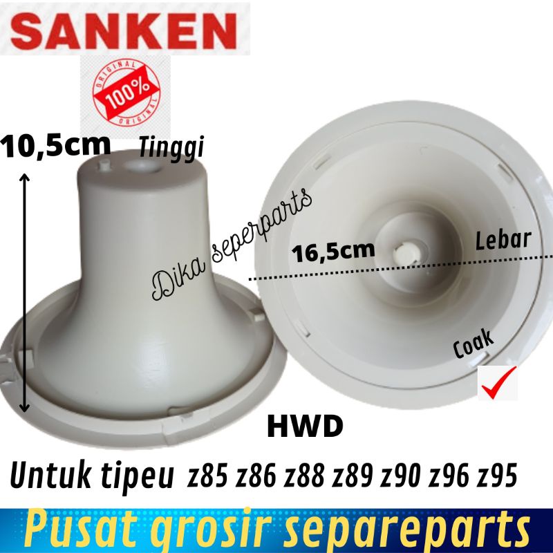 corong dispenser sanken original 2 galon atas bawah