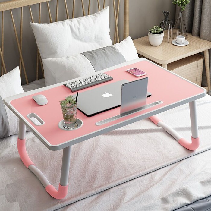 Meja lipat 2858 Meja laptop Meja belajar teknologi terbaru NON LACI