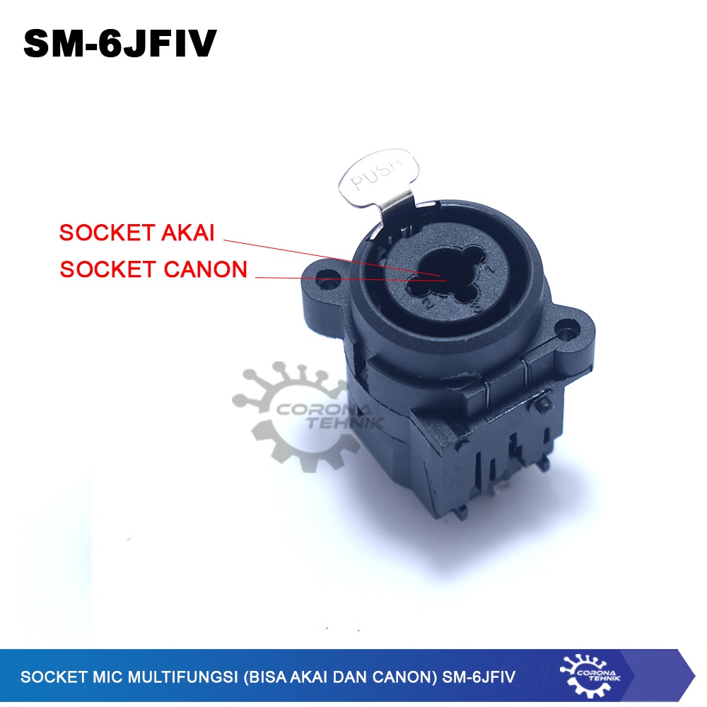 SM-6JFIV - Socket Mic Multifungsi (Bisa Akai dan Canon)