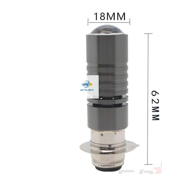 Lampu Sorot Depan Motor LED P15D & BA20D 6000LM 360 Derajat 2 Cahaya Putih&Kuning Lampu Motor-P 15 D