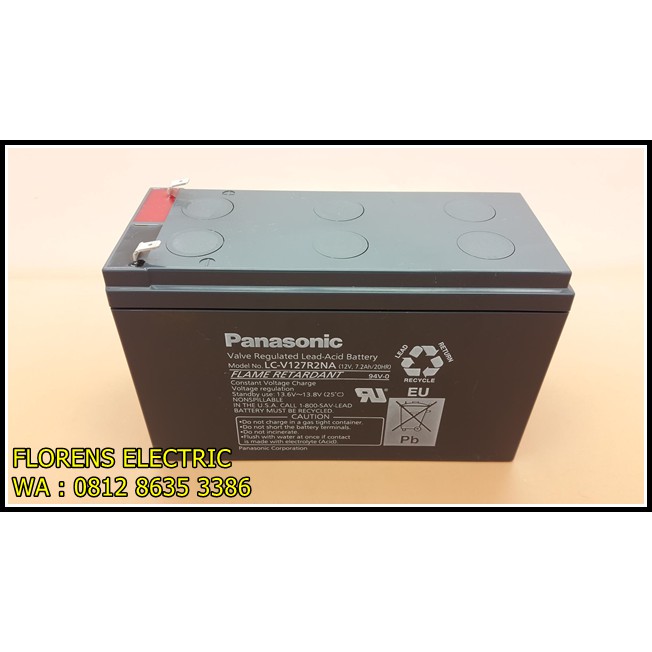 Diskon aki kering 12v 7.2Ah Merk Panasonic Asli / ACCU