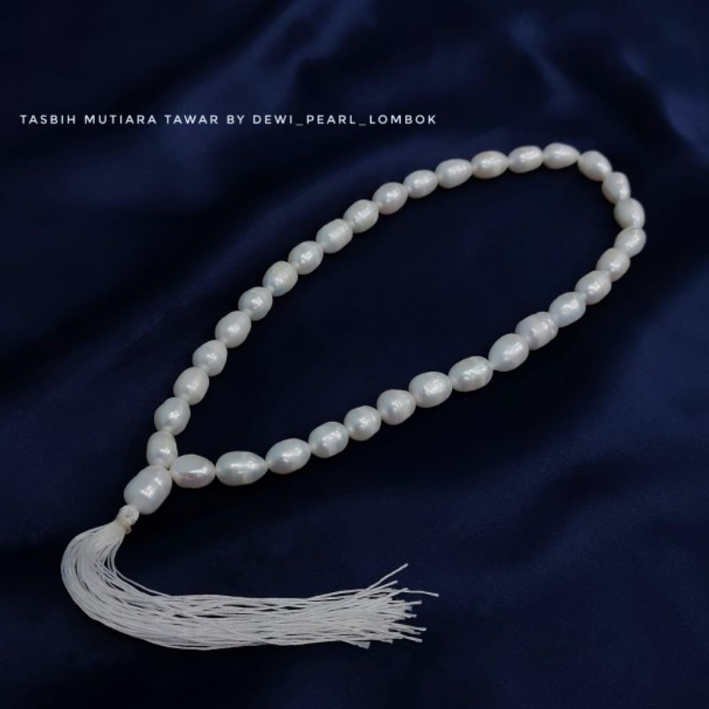 Tasbih Mutiara Tawar Murah Bersertifikat Mutiara Lombok Aksesoris / Tasbih 33 butir / Tasbih 99 buti