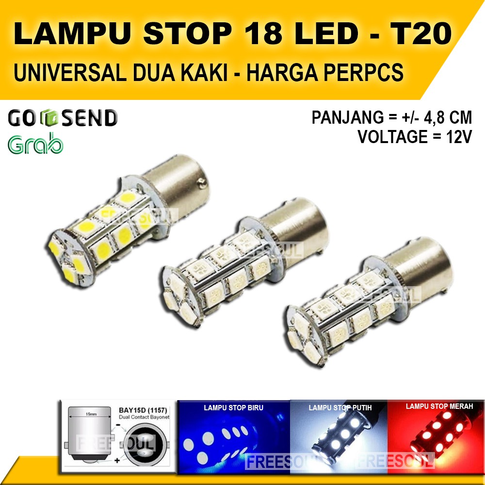 Lampu Stop - Lampu Rem 18LED Strobo - Per Satuan