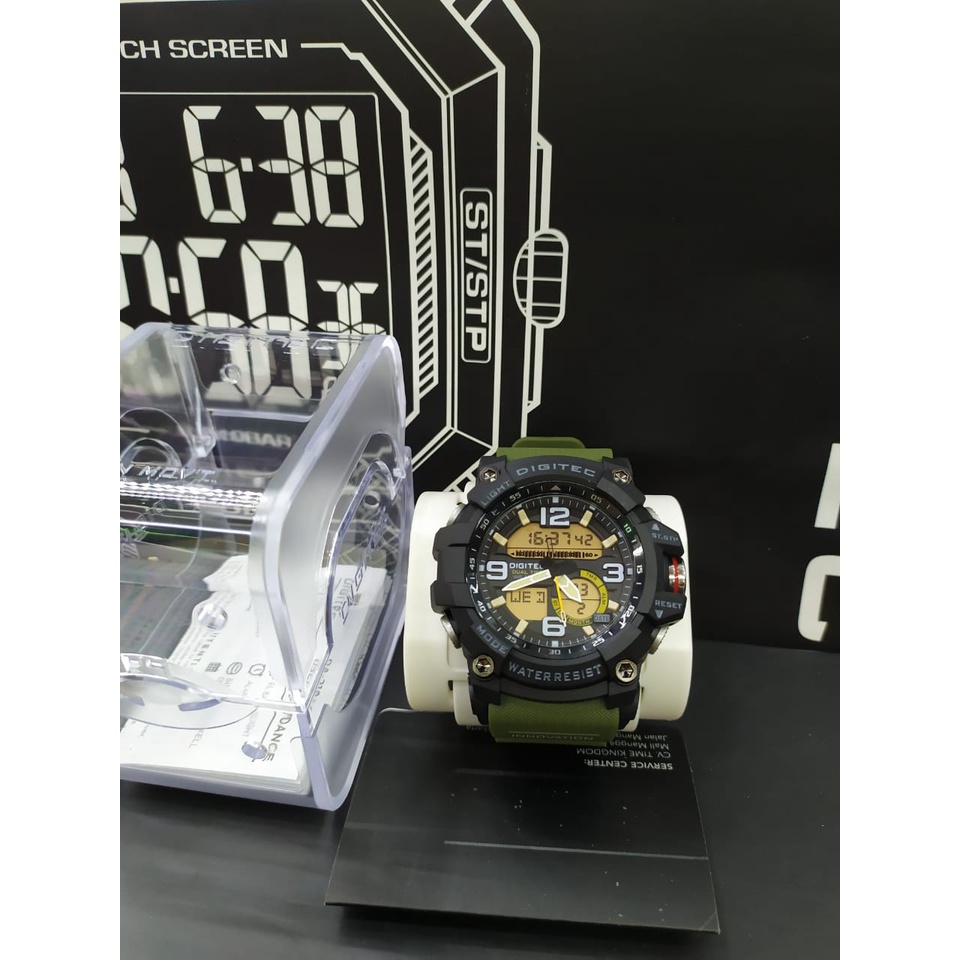 JAM TANGAN PRIA DIGITEC DG 2102 DUAL TIME ORIGINAL