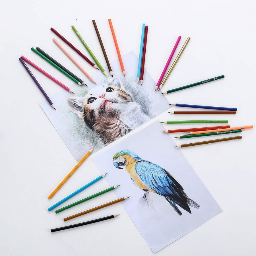 

HJK Pensil Warna Brutfuner Painting Oil & Water Pencil Artist Color Pencils Set 48pcs