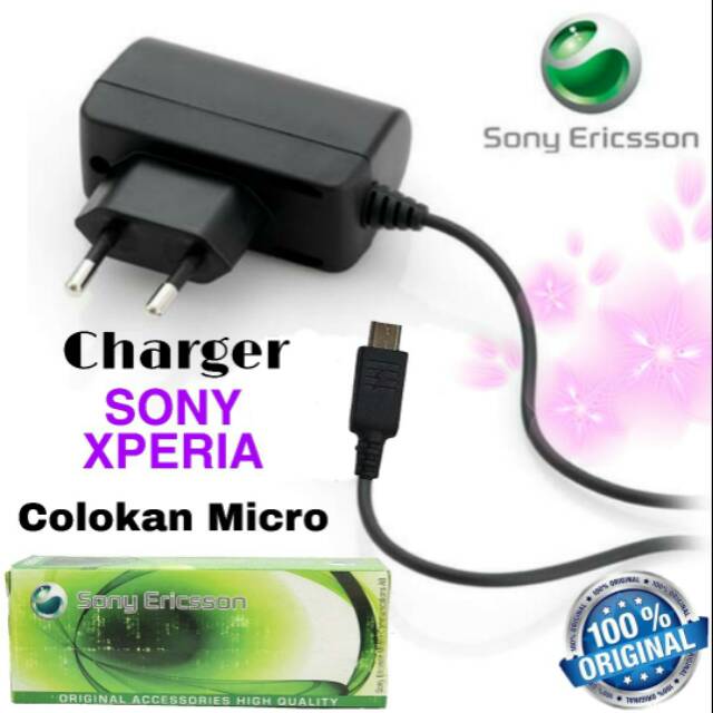 Travel Charger Original Casan Charge Sony ericson CST-75 Xperia X Z Z2 Z3 Z3+ Z4 Z5 E4 Colokan Micro