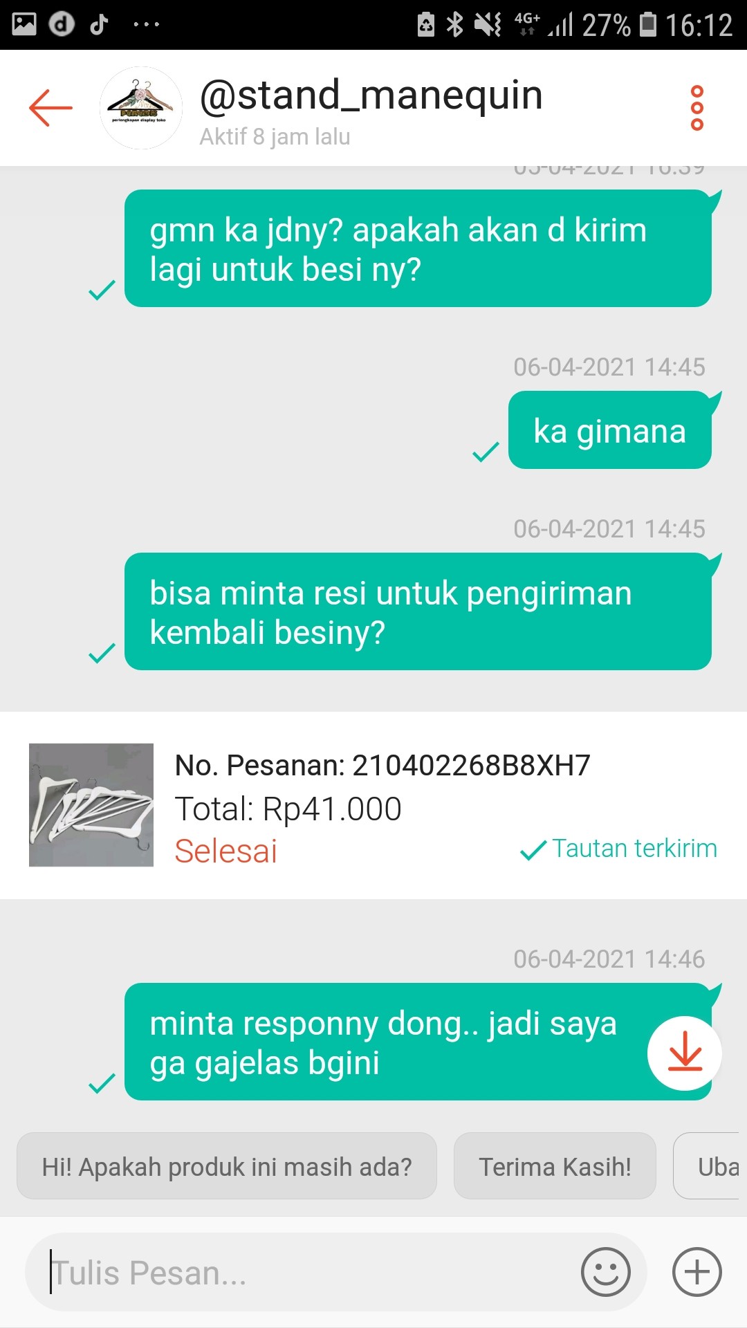 Hanger Jepit Kayu Putih 08