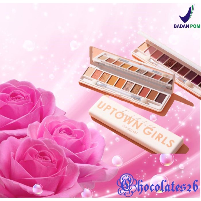 Free Sabun alis Focallure UPtown Girl 10 Color Eyeshadow Palette FA-158