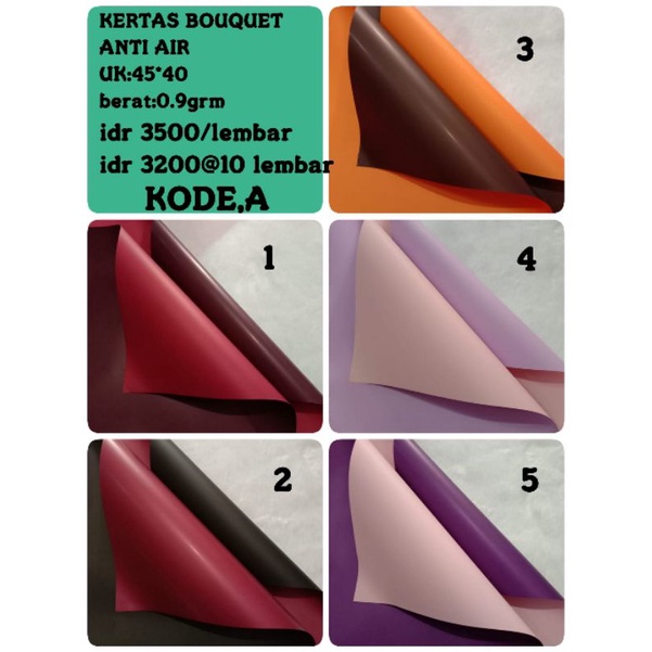 GROSIR 10 LEMBAR KERTAS BOUQUET/ BUKET UANG DAN BUNGA