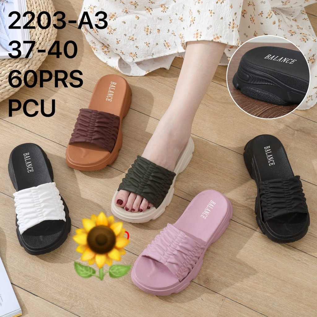 Sandal Karet Jelly Wedges Wanita import Model Terbaru Original Kekinian by AGUNG STYLE Balance 2203-A3