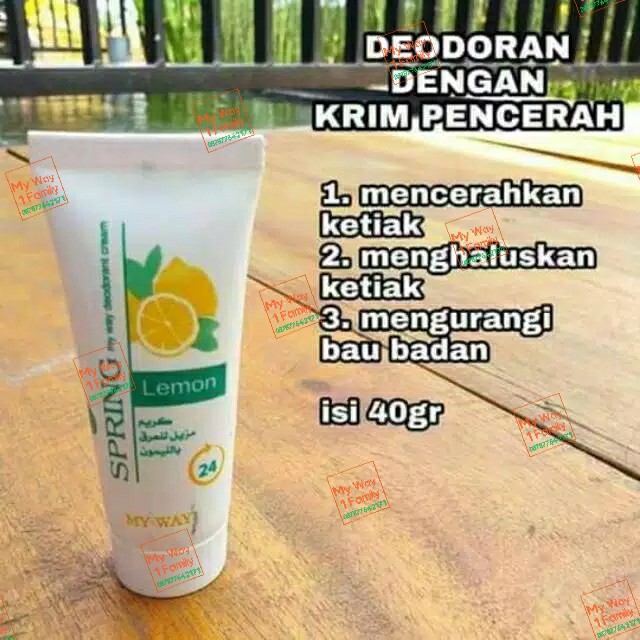Deodorant Cream SPRING Krim Pencerah Ketiak MY WAY