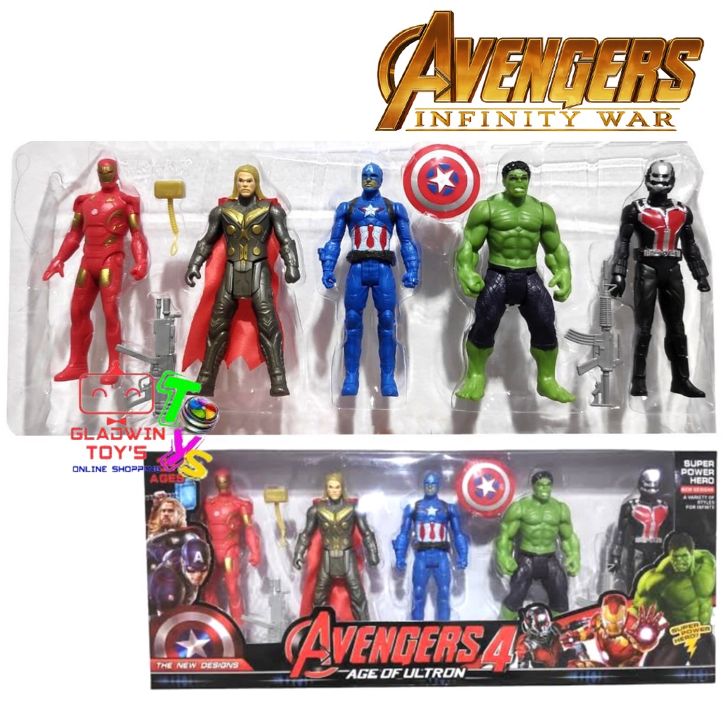 MAINAN ROBOT FIGURE AVENGERS ISI 5 PCS BESAR