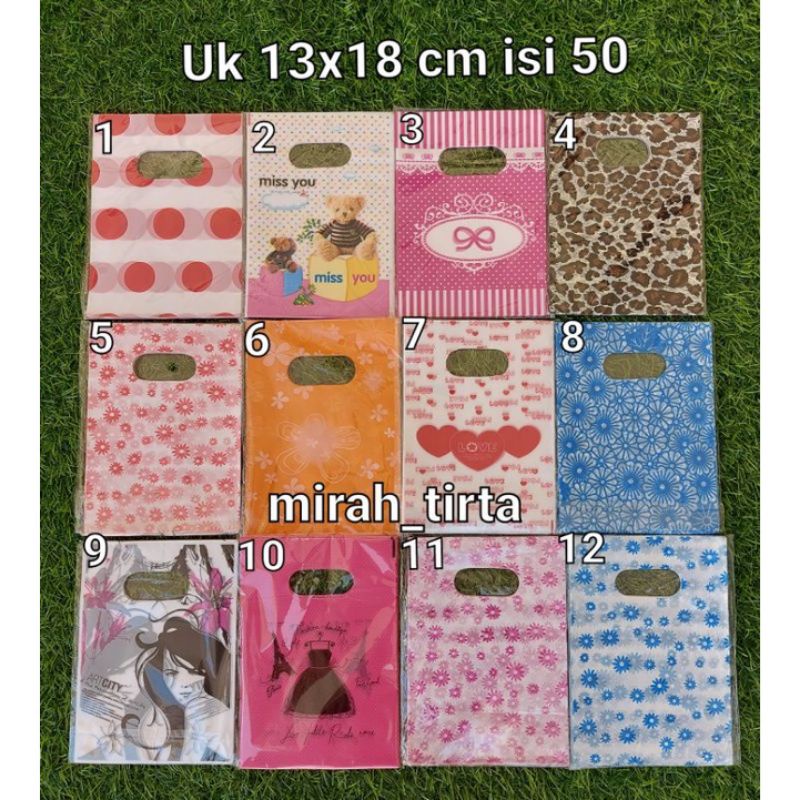 Kantong plong motif 13x18 Kantong plastik plong olshop online. Kantong pond karakter. Kresek olshop