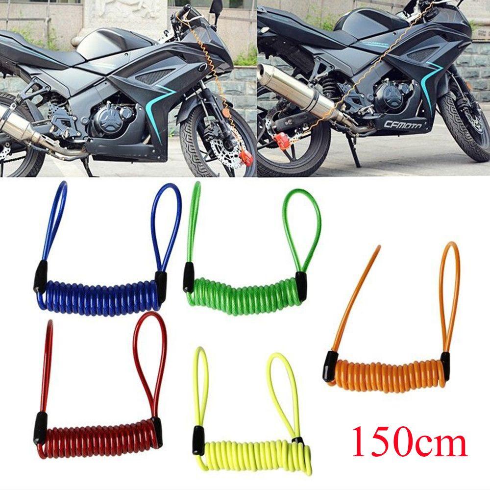 R-FLOWER 150cm Warna Acak Lanyard Pengaman Motor Baru Anti-Hilang Anti-Peningat Anti Maling Kabel