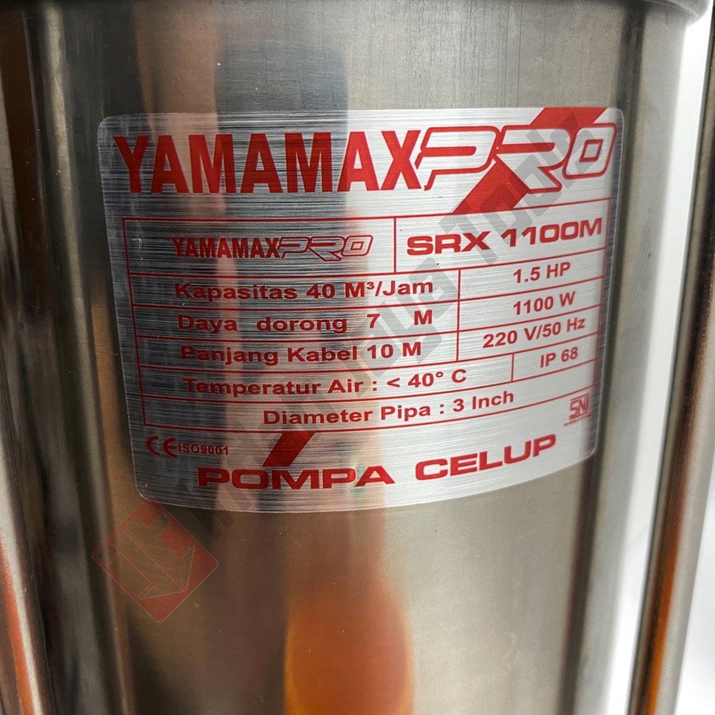 YAMAMAX PRO SRX 1100 Pompa Celup 3 Inch Air Kotor Bersih Keruh Sungai Kolam Submersible