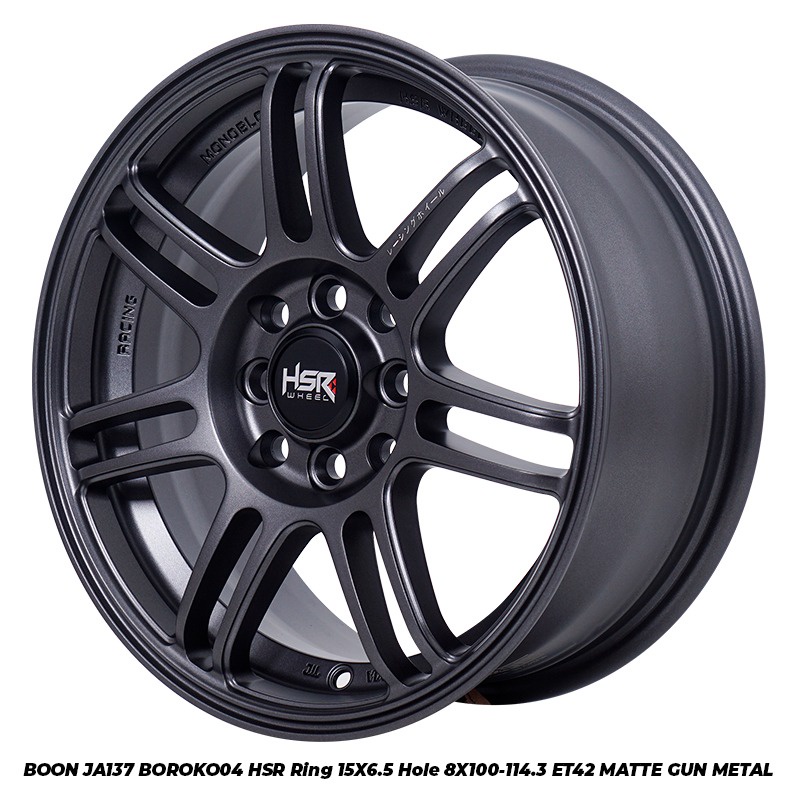 velg racing ring 15 Tipe BOON HSR R15 velg mobil Yaris Vios Starlet velg mobil hsrwheel original rin