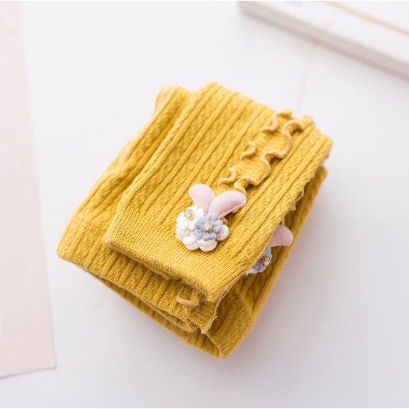 STARRY BUNNY RUFFLE legging anak perempuan celana tebal anak bayi import