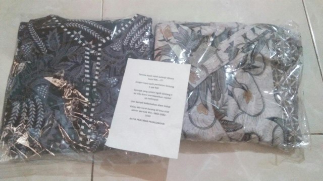 M-l-xl-xxl Batik Tunik Wanita Asj Sa Hrb026 Kenongo Pekalongan Sogan Tulis