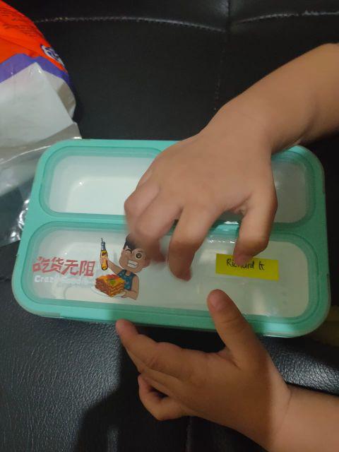 Kotak Makan / Lunch Box/ Ompreng / Tepak / Food Box Yooyee Jinbao Kecil 3 Sekat Grid 606 Yooyee