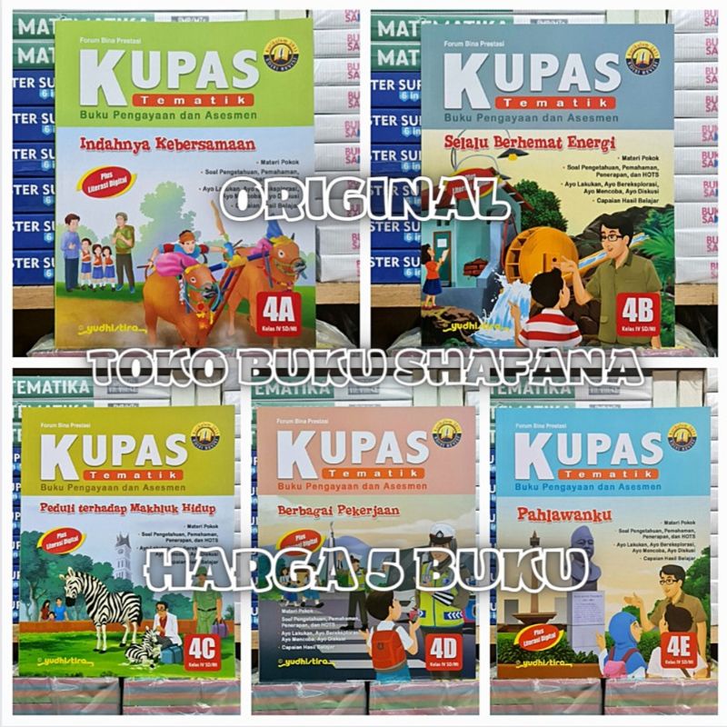 Paket Buku Kupas Tematik 4A 4B 4C 4D 4E Kelas 4 SD Yudhistira K13 Edisi Revisi ( Harga 5 Buku )