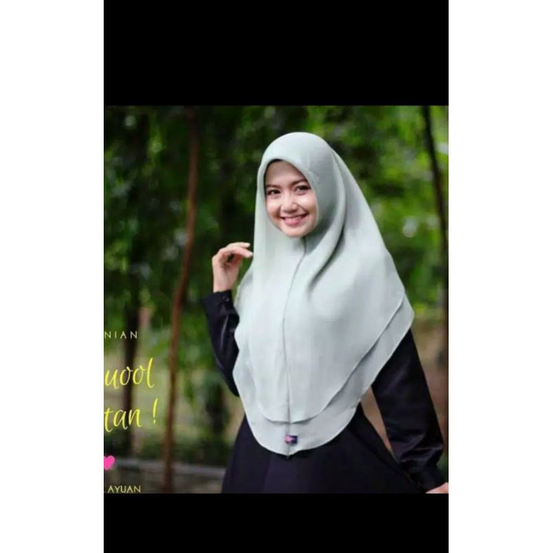 Hijab/Jilbab Instan Qumi Doble Layer Nyaman Kekinian Potton Modern Resmi Santai