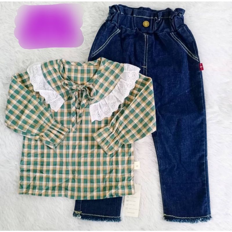 setelan baju import anak cewek 2-5Tahun