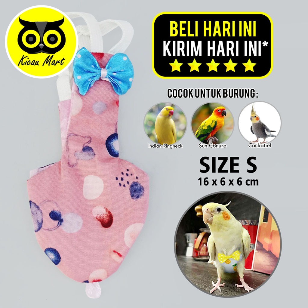 BAJU POPOK JUBAH PAMPERS BURUNG FALK SUNCONURE SC COCKATIEL BAJU DIAPERS BAJU POPOK BURUNG KECIL BURUNG PARKIT AUSTRALIA INDIAN BAJU PAMPERS PARROT UKURAN KECIL SIZE SMALL S