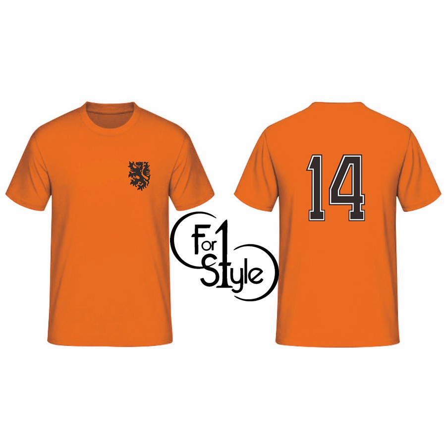 T-SHIRT KAOS HOLLAND 1974 JOHAN CRUIJFF