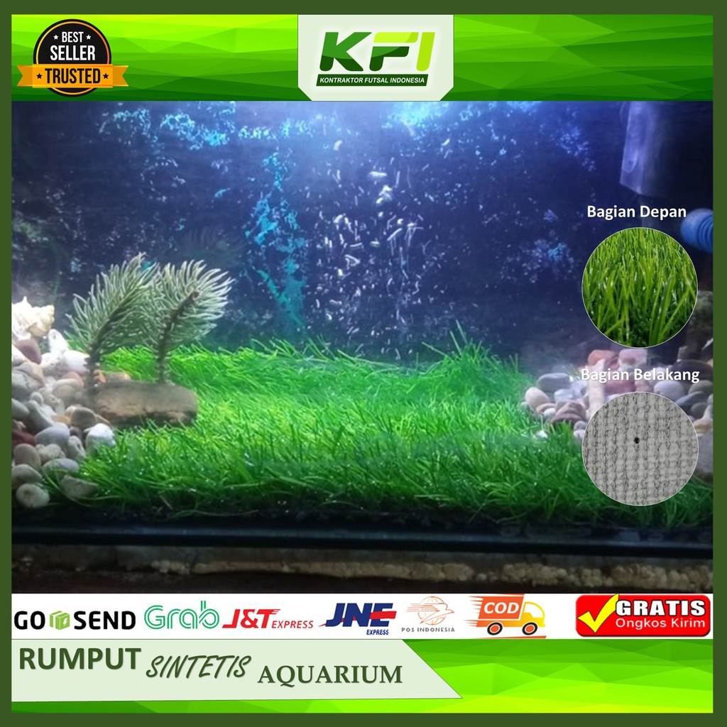 Rumput Sintetis Aquarium Murah Rumput Sintetis Aquarium 100cm Karpet Rumput Sintetis Aquarium - KFI 