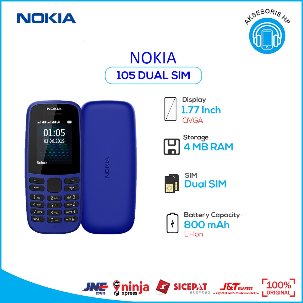 Nokia 105 Ds New 2019 Hp Jadul Mini Nokia Dispay 1 8 Nokia Candybar Senter Radio Garansi Resmi Shopee Indonesia