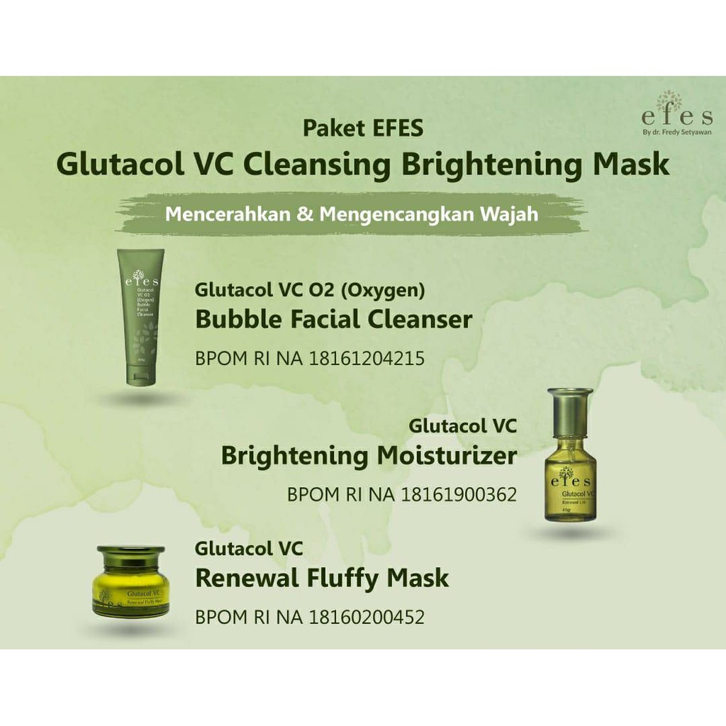 EFES CLEANSING BRIGHTENING MASK/PAKET GLOWING EFES/PAKET ANTI FLEK/EFES PREMIUM SKINCARE