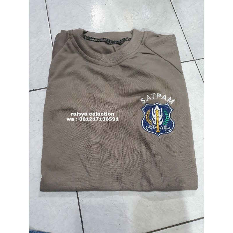 kaos satpam terbaru / kaos dalaman satpam terbaru / kaos satpam bordir