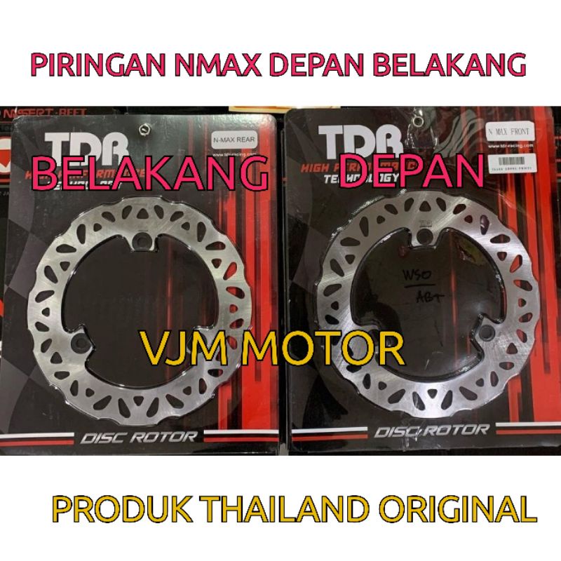 Disc brake Nmax TDR Piringan cakram Nmax Aerox Lexi TDR original Produk Thailand