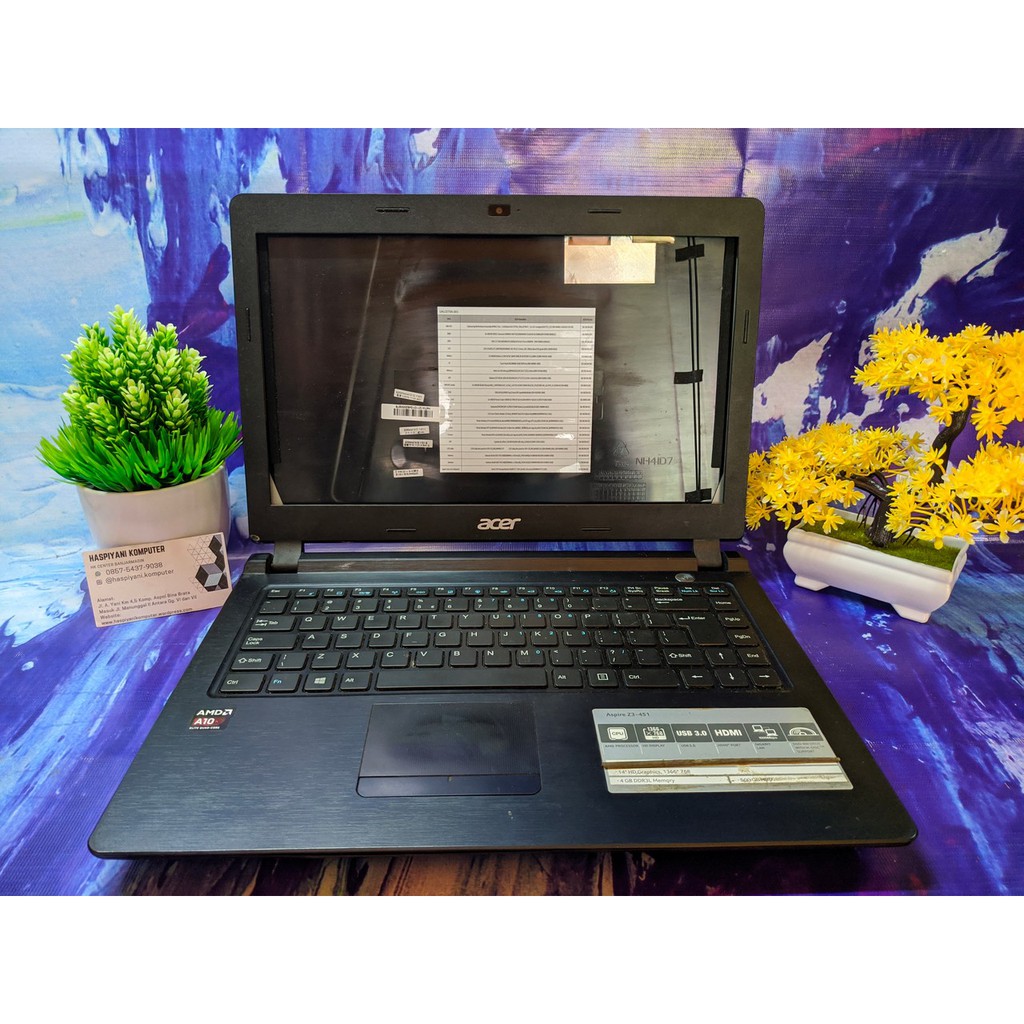 Casing Laptop / Notebook Acer Z3-451 Fullset Second / Bekas Normal