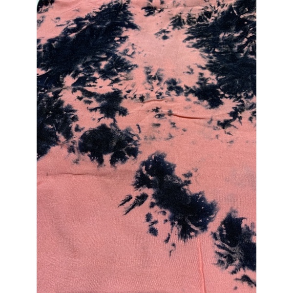 Celana Kulot Panjang Rayon Jumbo Tye Die Bali-Peach-Hitam