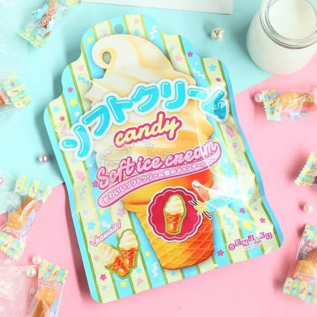 

Japan Senjaku Candy Soft Ice Cream Permen Jepang Bentuk Es Krim