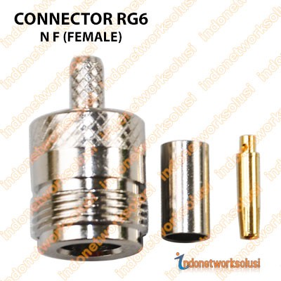 KONEKTOR CONNECTOR RG6 N Female (95% Copper-Tembaga) HIGH GRADE+++