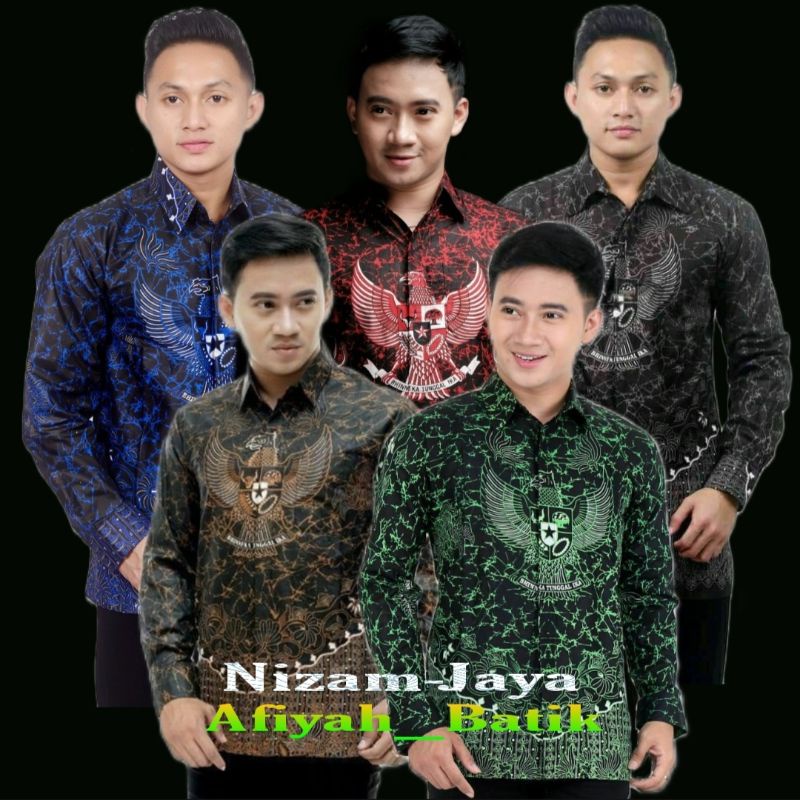 Batik Pria Lengan Panjang Kemeja Batik Kantor Kemeja Modern Kemeja Garuda Batik Garuda