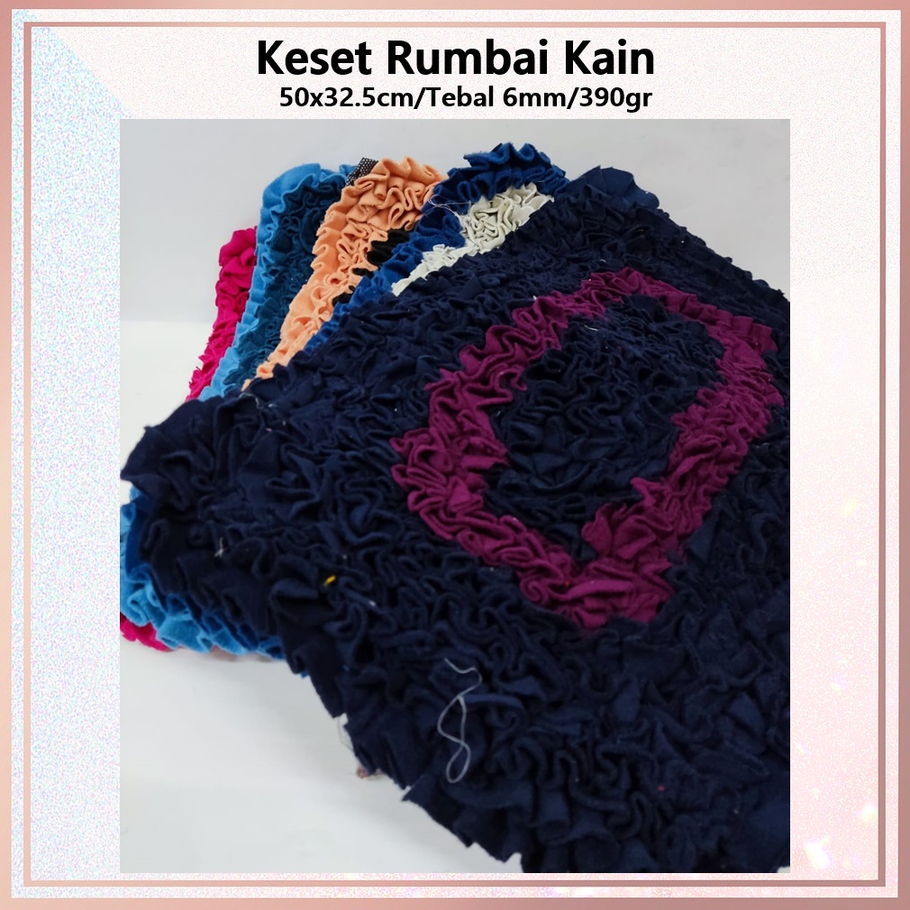 Keset Rumbai Kain Flanel 52cm - WARNA RANDOm