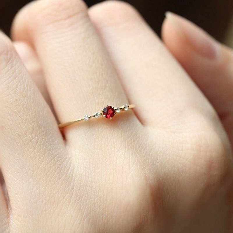 Fancyqube Cincin Tunangan Hias Cubic Zirconia Bentuk Bulat Untuk Wanita