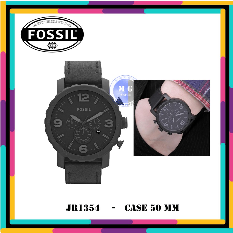 Jam Tangan Pria Fossil Original JR1354 JR 1354 Nate Chronograph MURAH