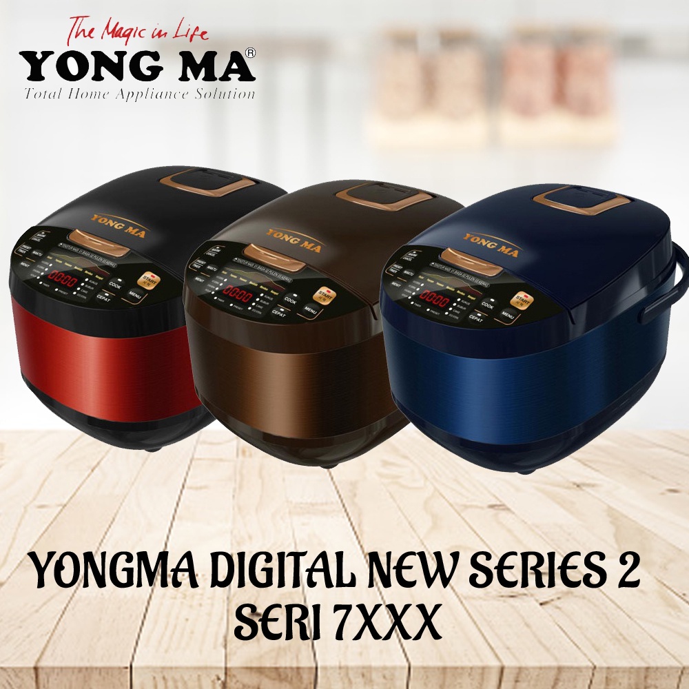 YONGMA YONG MA MAGICCOM DIGITAL 2LT SMC 7047 MAGIC COM 10 IN 1 BISA MASAK BERAS MERAH ; BUBUR ; DLL