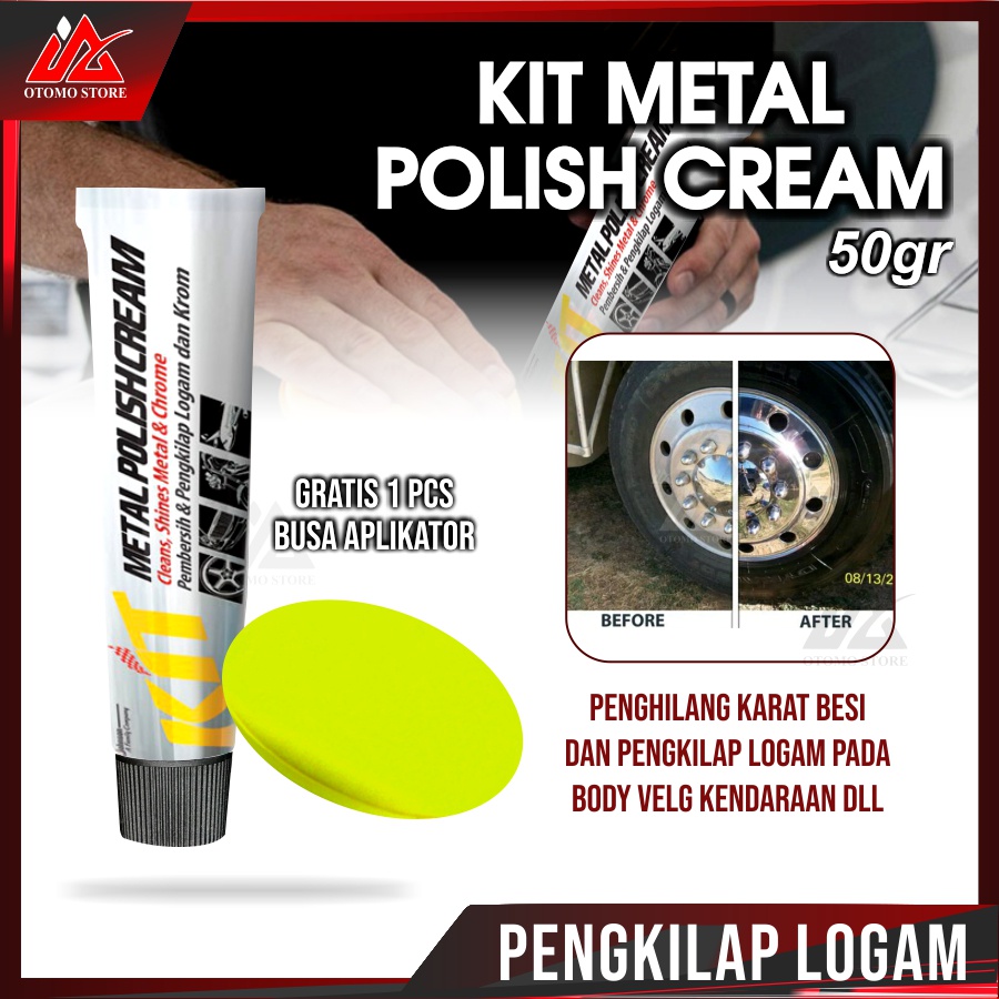 KIT METAL POLISH GRATIS BUSA APPLICATOR KIT Metal Polish Cream Pasta Pembersih dan Pengkilap Logam