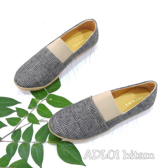 Borneo Sepatu Wanita Flats ADL01 Bahan Kanvas Tebal by Xavyera