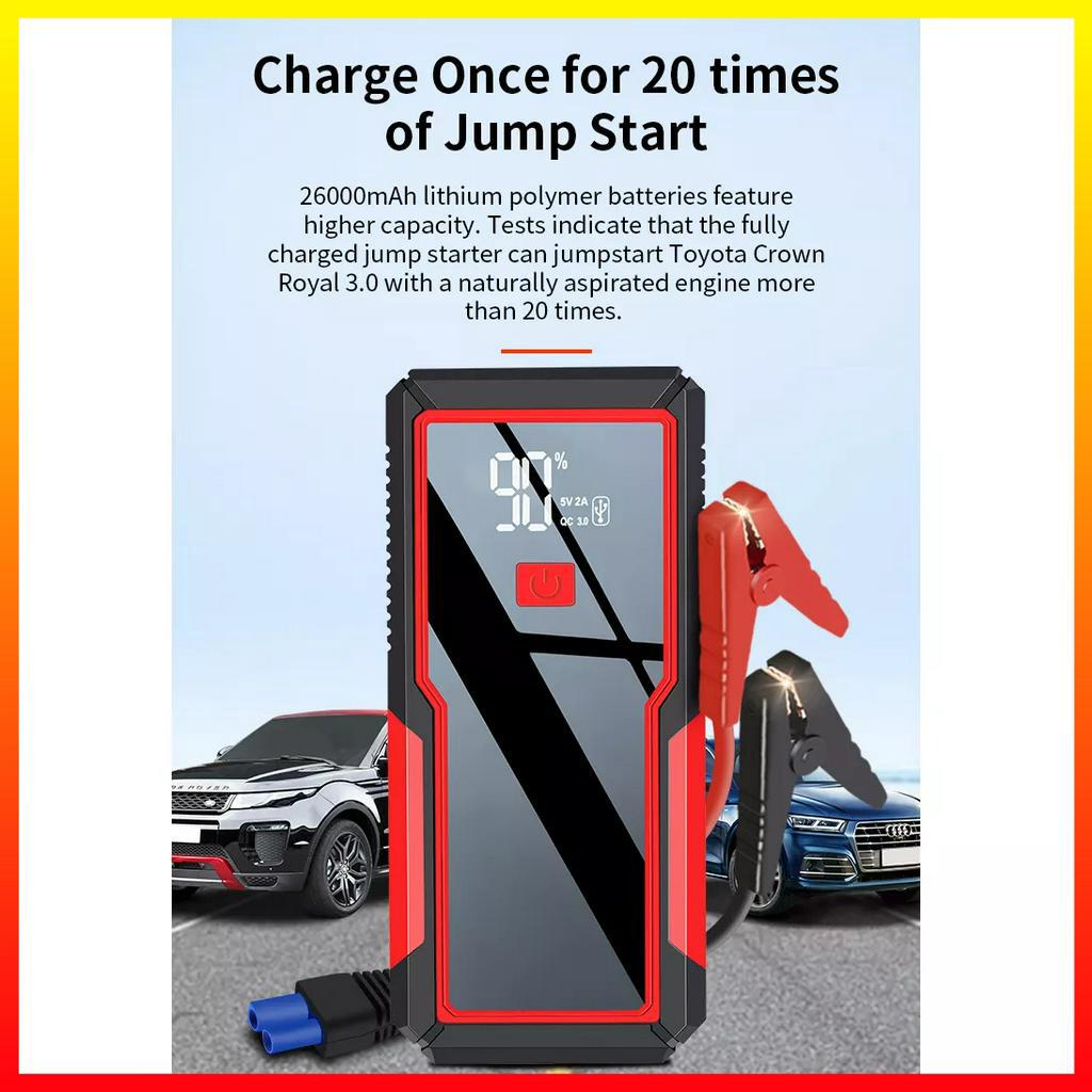 Booster Charger Alat Darurat Baterai Mobil Jump Starter Power Bank Jumper Senter USB 12V 20000mAh JXIANG POWER JX-60 - 7CWB0EBQ