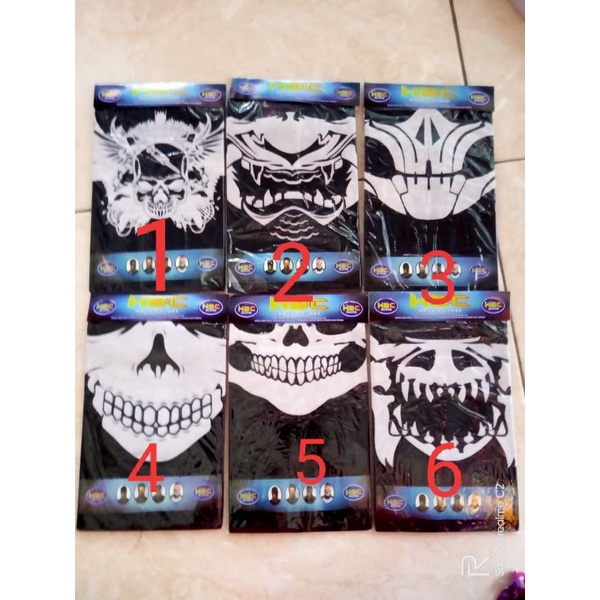 Masker Buff Motif Tengkorak