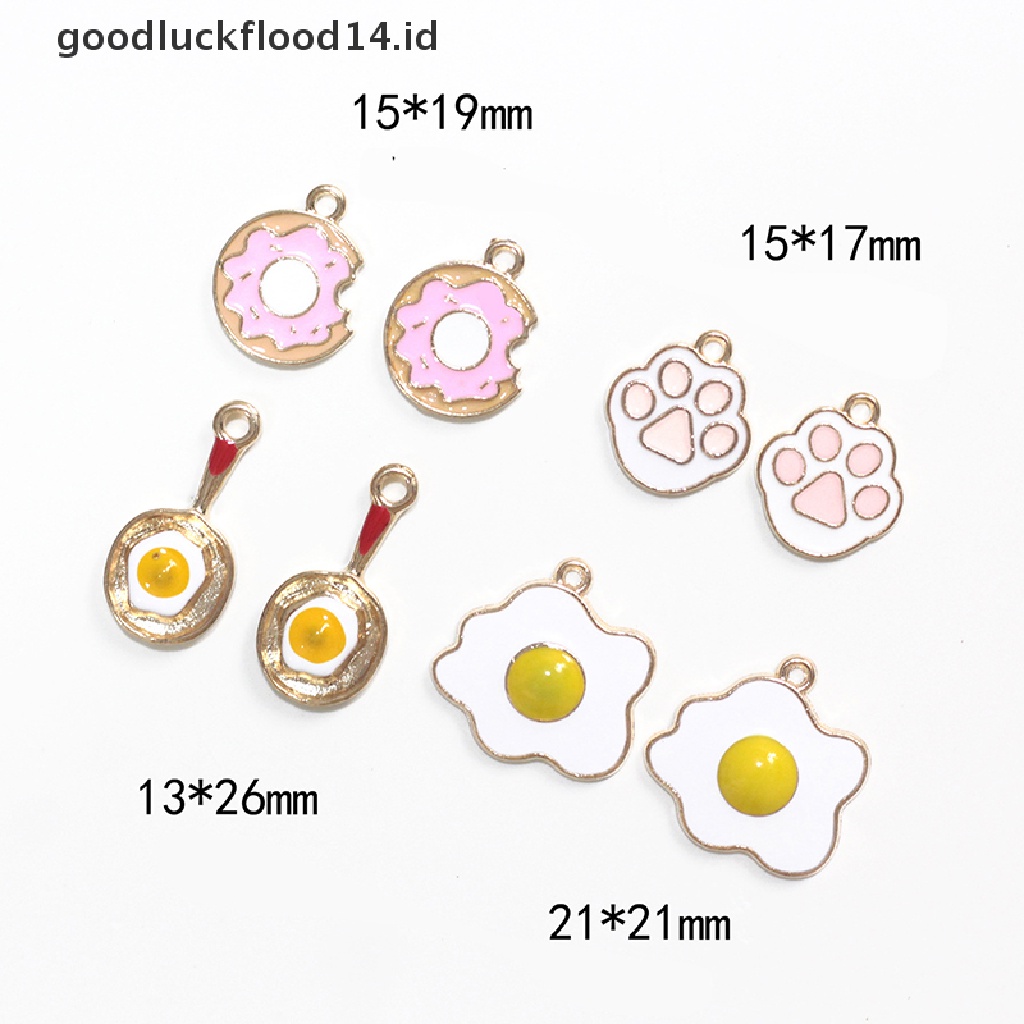 10pcs Liontin Enamel Charms Bentuk Cakar Warna Pink Bahan Zinc Alloy Untuk Perhiasan DIY