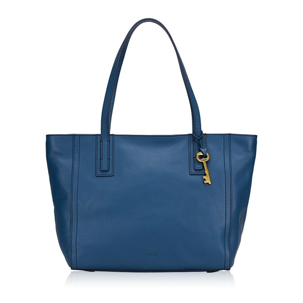 Tas Tote Wanita Fossil Emma Tote Marine Leather Original