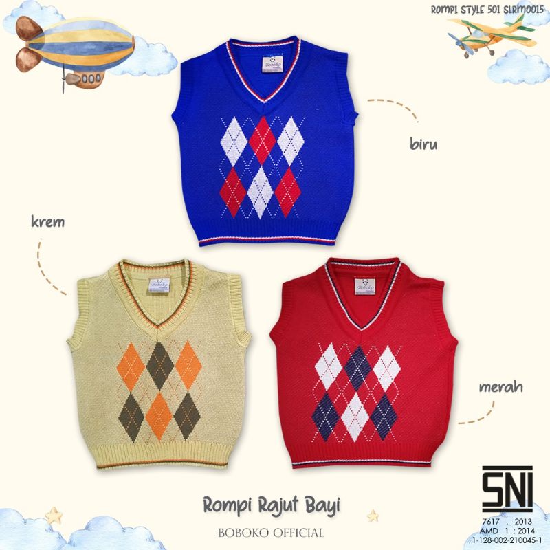 Rompi Bayi Rajut Boboko